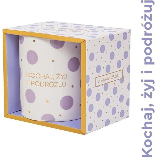Kubek prezentowy Kochaj, żyj i podróżuj