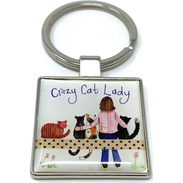 Brelok do kluczy K28 Crazy Cat Lady Kociara