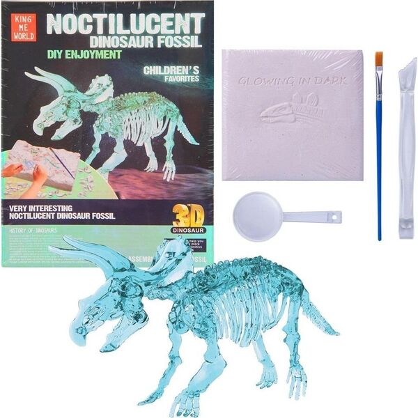 Wykopaliska paleontolog dinozaur fosforyzujący