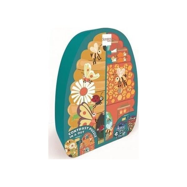 Dwustronne puzzle 40 XL Pszczoły i Ul
