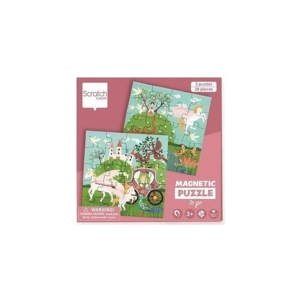 Puzzle magnetyczne 20x2 + książka Księżniczki