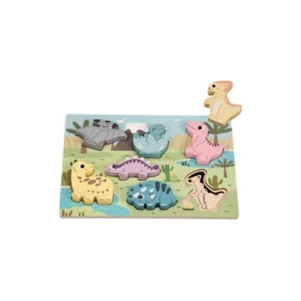 Puzzle drewniane Dinozaury