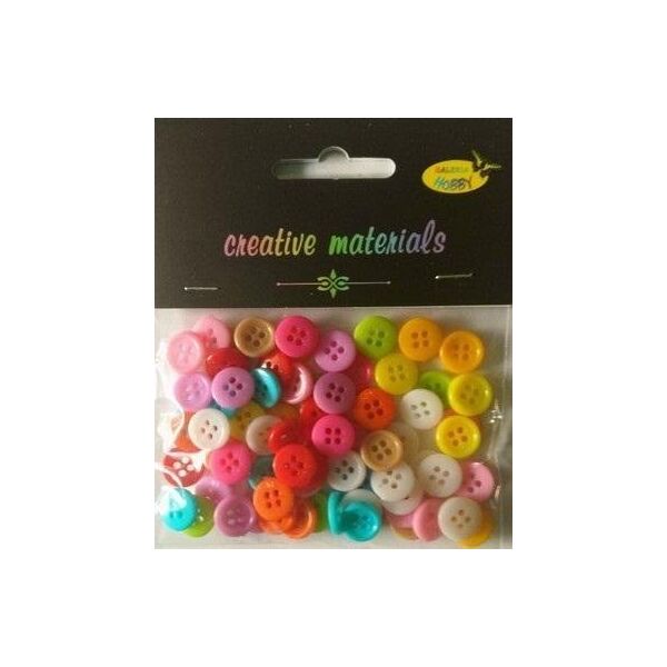 Guziki pastelowe kolorowe 11,5mm 15g ok.80szt