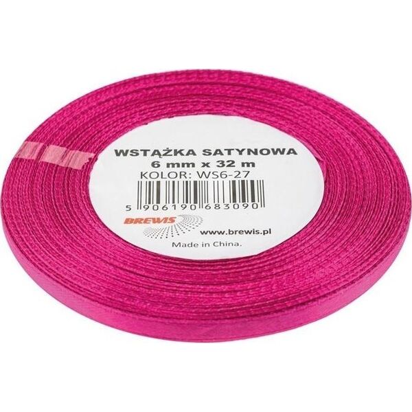 Wstążka satynowa purpura 6mmx32m