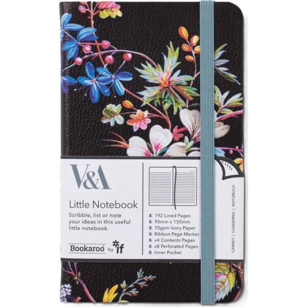 Bookaroo Notatnik Journal A6 Kilburn Black Floral