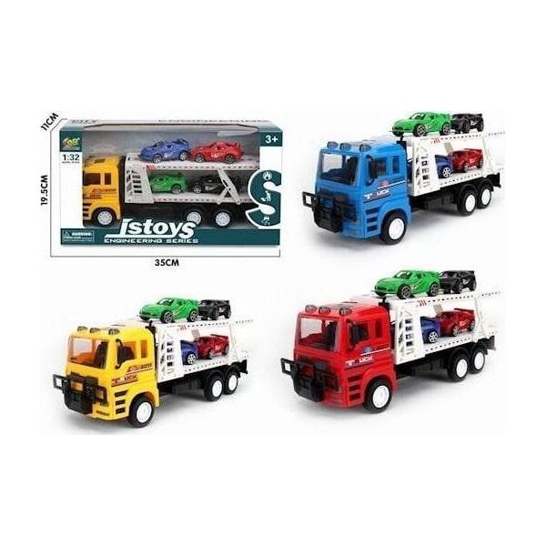 Laweta z zestawem aut 1:32 MIX