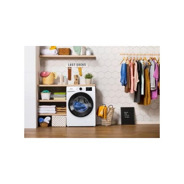 Gorenje Washing machine | WPNEI82A1SWIFI | Energy efficiency class A | Front loading | Washing capacity 8 kg | 1200 RPM | Depth 55 cm | Width 60 cm | Display | LED | Steam function | White