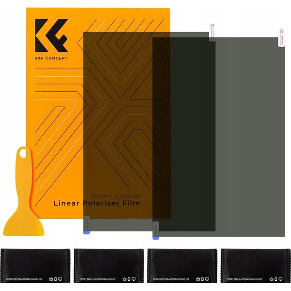 Zestaw 2x Folia Polaryzacyjna Pl 300x200mm 30x20cm K&f Concept + Akcesoria / Kf31.076