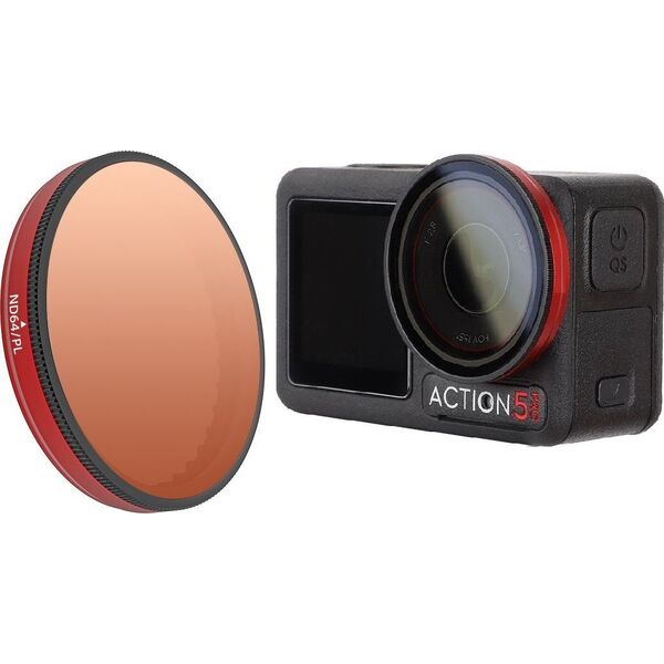 Filtr Hybrydowy 2w1 Polaryzacyjny Pl Nd64 Do Dji Osmo Action 5 Pro / 5pro / 4 / 3 / Fi903-64p