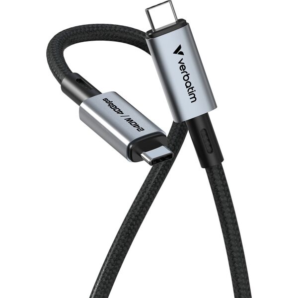 Verbatim 31847 kabel USB USB4 Gen 2x2 1,2 m USB C Czarny
