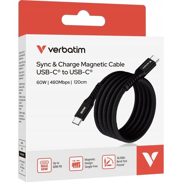 Verbatim 31859 kabel USB USB 2.0 1,2 m USB C Czarny