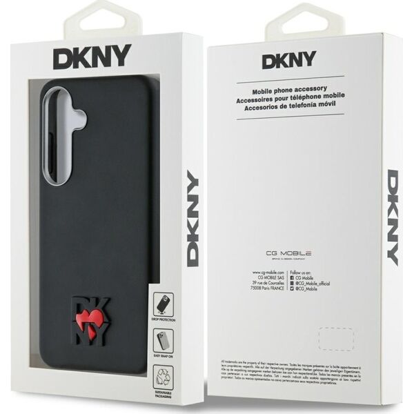 DKNY Leather Heart of NY Case for Samsung Galaxy S25 Black