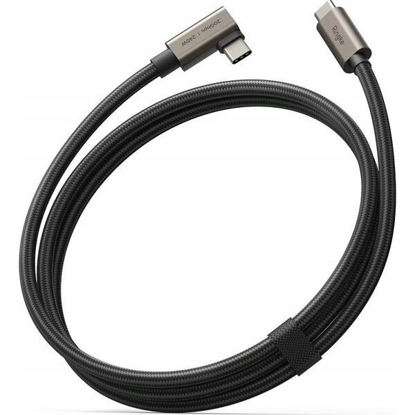 Kabel kątowy USB-C / USB-C Ringke USB 3.2 Gen 2x2 USB-C 90 Degree Cable PD 240W 100cm Black