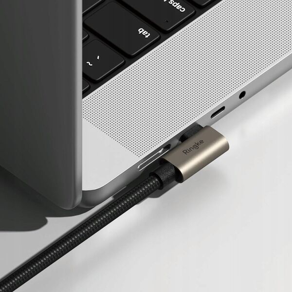 Kabel kątowy USB-C / USB-C Ringke USB 3.2 Gen 2x2 USB-C 90 Degree Cable PD 240W 100cm Black