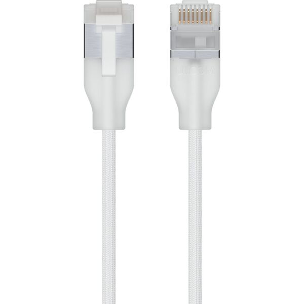 Ubiquiti UACC-Cable-Patch-EL-C6A-0.15M-W kabel sieciowy Półprzezroczysty, Biały 0,15 m Cat6a