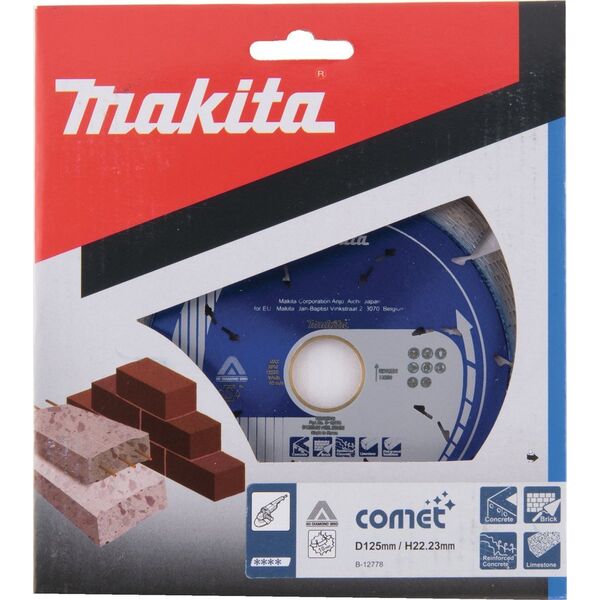 Makita MAKITA TARCZA DIAMENTOWA 125x22,23mm SEGMENT (NA SUCHO) BETON, CEGŁA