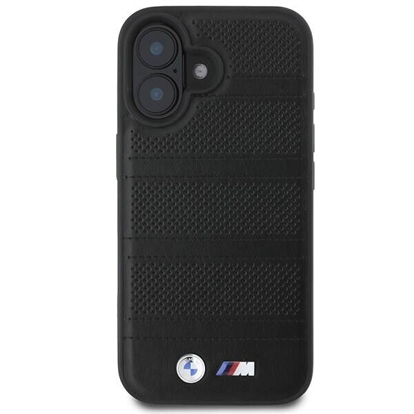 Original Case IPHONE 16 BMW Hardcase M Perforated & Stitched Line MagSafe (BMHMP16S23PUSPK) black