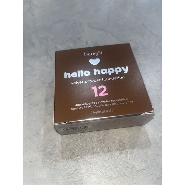 Benefit Benefit, Hello Happy Velvet, Matte Finish, Compact Foundation, 12, Dark Warm, 7 g For Women
