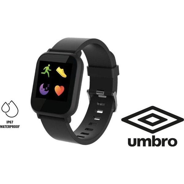 Zegarek sportowy Umbro Opaska zegarek monitorujący czarny kwadratowy Umbro