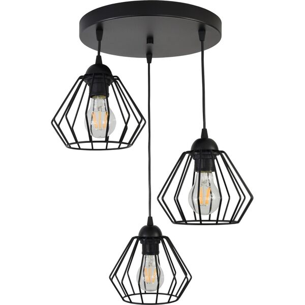 Lampa wisząca Orno WAYA lampa wisząca, moc max. 3x60W, E27, czarna