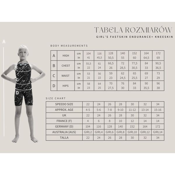 Dziecięcy Strój Pływacki End+ Max Kskn Jf  rozmiar 9-10