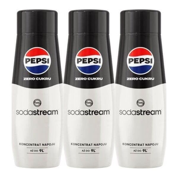 Sodastream 3 x Syrop Pepsi Zero cukru 440 ml