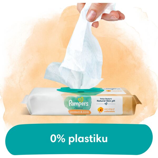 Pampers Harmonie Protect & Care Chusteczki nawilżane 44 szt.