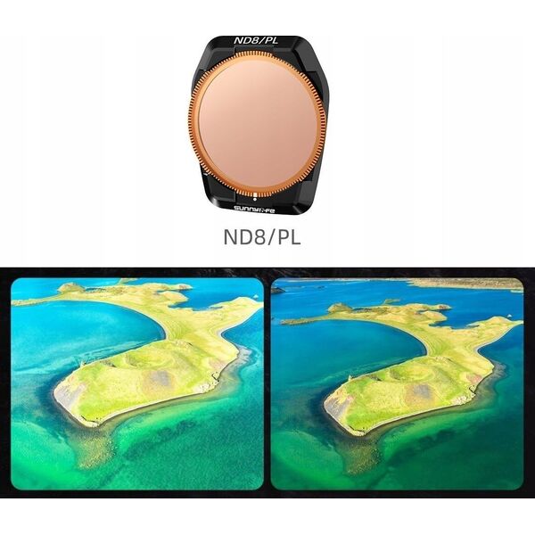 FILTR HYBRYDOWY 2w1 Polaryzacyjny PL + Szary ND8 do DJI AIR 3S 3 S + ETUI / FI923-8P