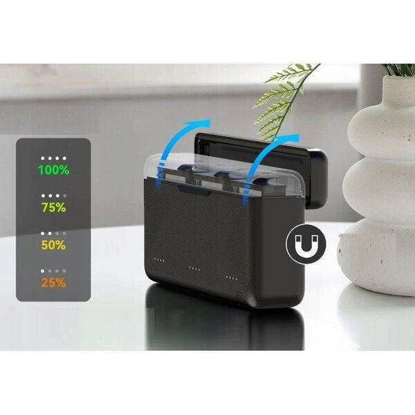 ŁADOWARKA USB TYPE-C na 3x Akumulator Bateria do DJI Action 5 PRO TELESIN / S0-BCG-34-TDJ
