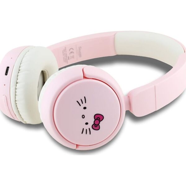 Słuchawki nauszne Hello Kitty Face Logo   Bluetooth różowy