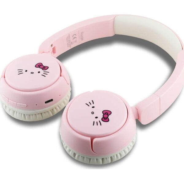 Słuchawki nauszne Hello Kitty Face Logo   Bluetooth różowy