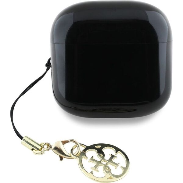 Słuchawki TWS Guess Glossy Effect         Printed Classic Logo & Charm czarny