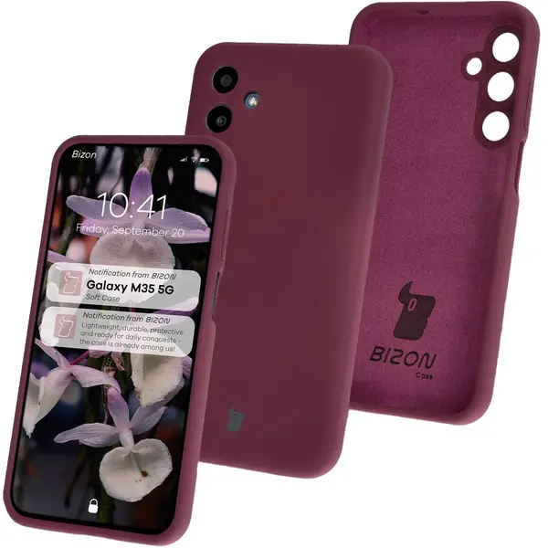 Bizon Soft Case Samsung Galaxy M35 5G dark purple