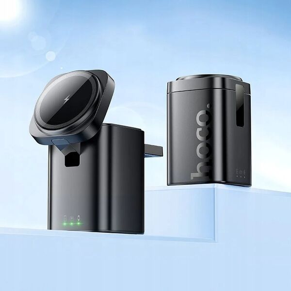 HOCO ładowarka indukcyjna 3w1 kompatybilna z APPLE Watch 15W CQ20 czarna