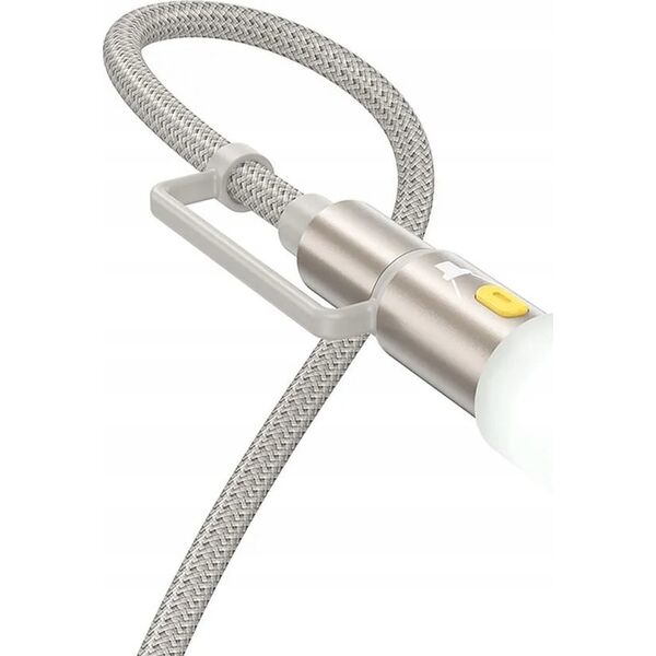 HOCO kabel All-in-one Typ C / Lightning do Typ C / LED Light PD 3A 60W U138 1,2 m szary