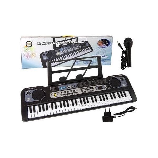 Keyboard z mikrofonem czarny EDUKAMP