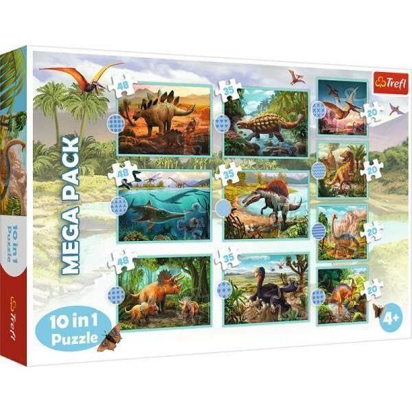 Trefl Puzzle 10w1 W świecie dinozaurów 90390 Trefl