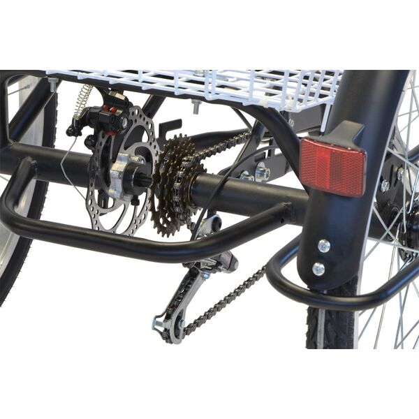Enero Rower 3-kołowy 24" rehabilitacyjny 6-biegowy czarny