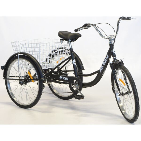 Enero Rower 3-kołowy 24" rehabilitacyjny 6-biegowy czarny