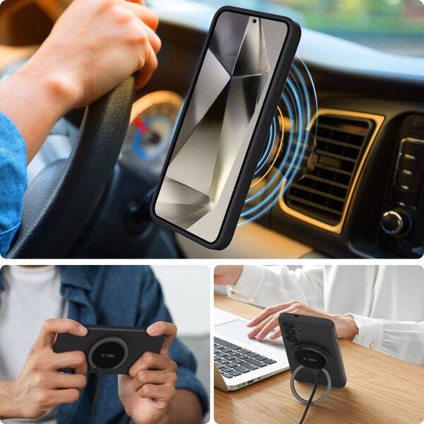 Case SAMSUNG GALAXY S25+ Tech-Protect Liquid Silicone MagSafe black