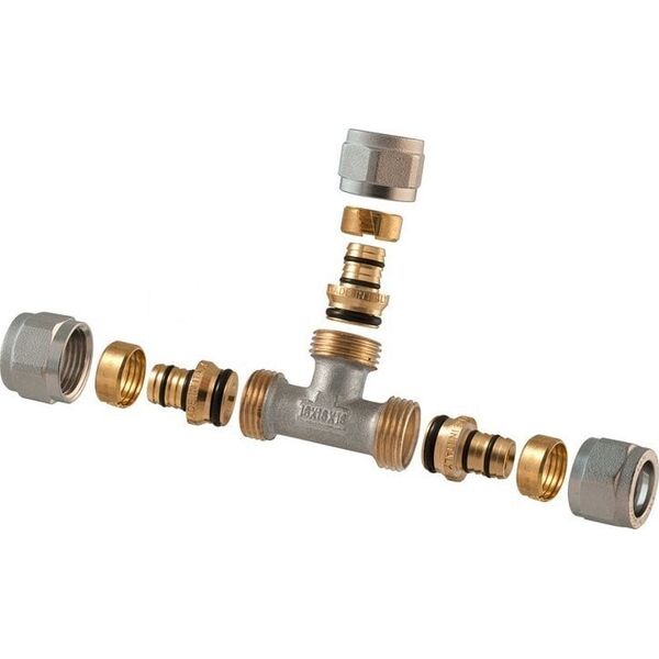 TDM BRASS DEMOUNTABLE THREADED TEE 1445E 20X16X16