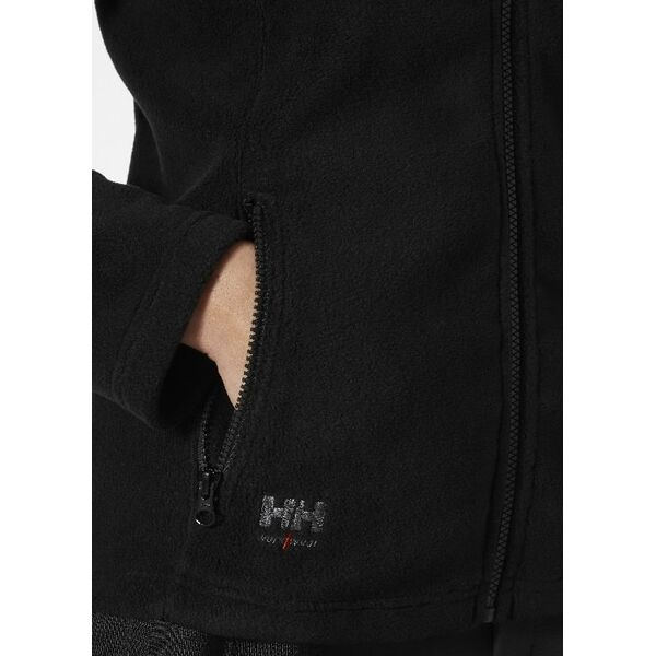 Women's sweater HELLY HANSEN Manchester 2.0 Fleece JKT, black 2XL