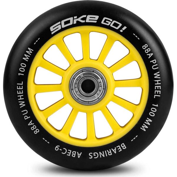 Soke Kółka do hulajnogi 100 mm żółte 2 szt.