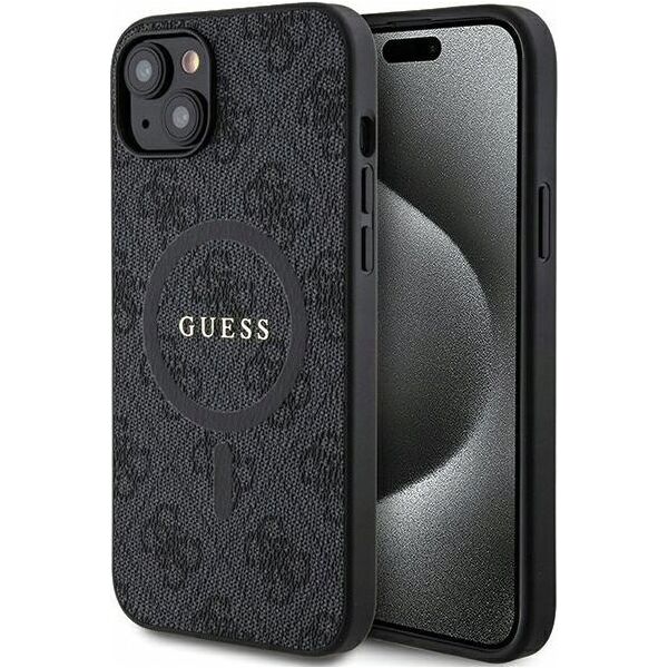 Guess Oryginalne Etui GUESS Hardcase GUHMP14SG4GFRK do iPhone 14 (Kompatybilny z Magsafe / 4G Ring classic logo / czarny)