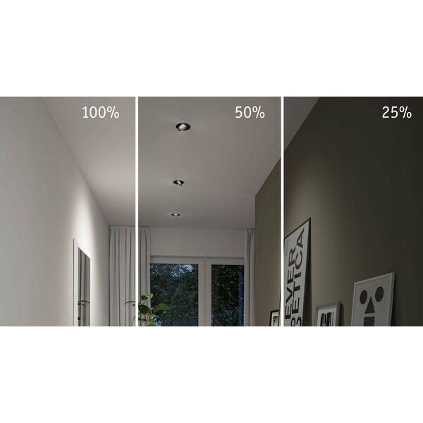 Zestaw opraw do wbudowania AUMUS LED 3-STEP DIM 3X5W 700lm 105mm 2700K-6500K IP20 230V czarny matowy / aluminium