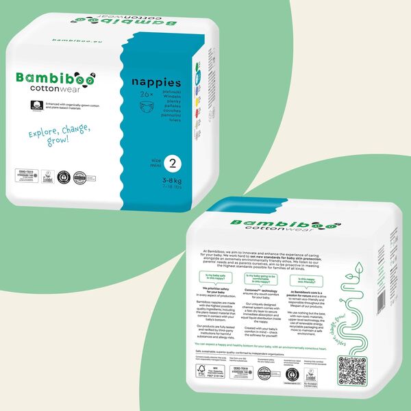 BAMBIBOO-PIELUCHY JEDNORAZOWE Z BAWEŁNĄ   R2.26SZT