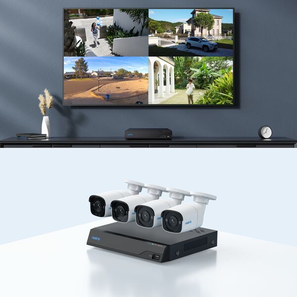Reolink | Super HD Security Camera System | NVS8-5MB4 | Bullet | 5/4 MP | f=4.0mm fixed| F=2.0 | Power over Ethernet (PoE) | IP67 | H.265 | Micro SD, Max. 256GB