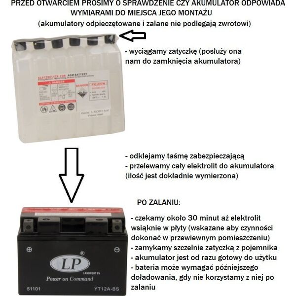 Akumuliatorius 2.3 Ah 40A EN 12V