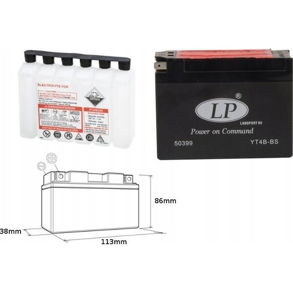 Akumuliatorius 2.3 Ah 40A EN 12V