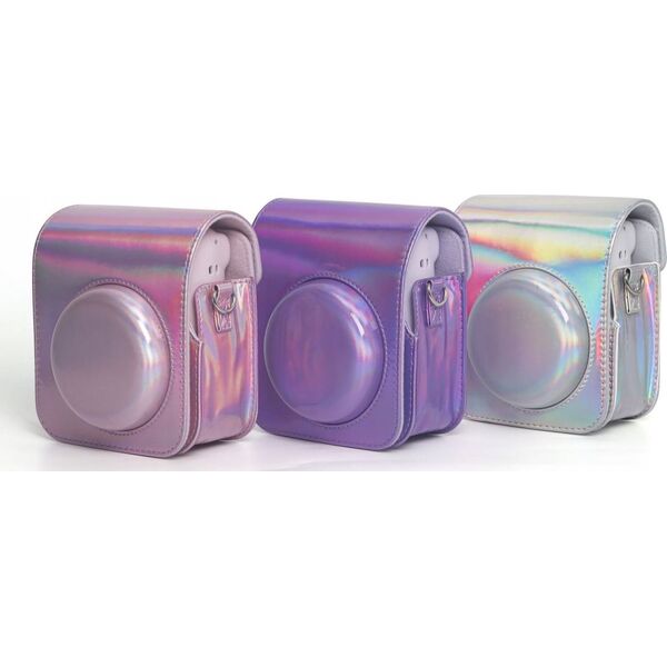 Pokrowiec LoveInstant Futerał Etui Pokrowiec Do Fujifilm Instax Mini 12 / Fioletowy Błysk